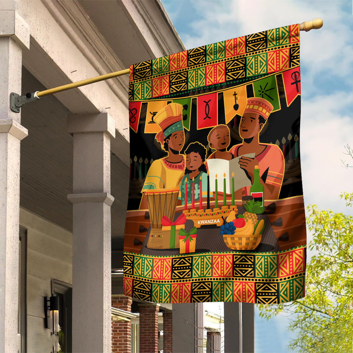 Happy Kwanzaa Garden Flag African-American Culture Celebration - Wonder Print Shop