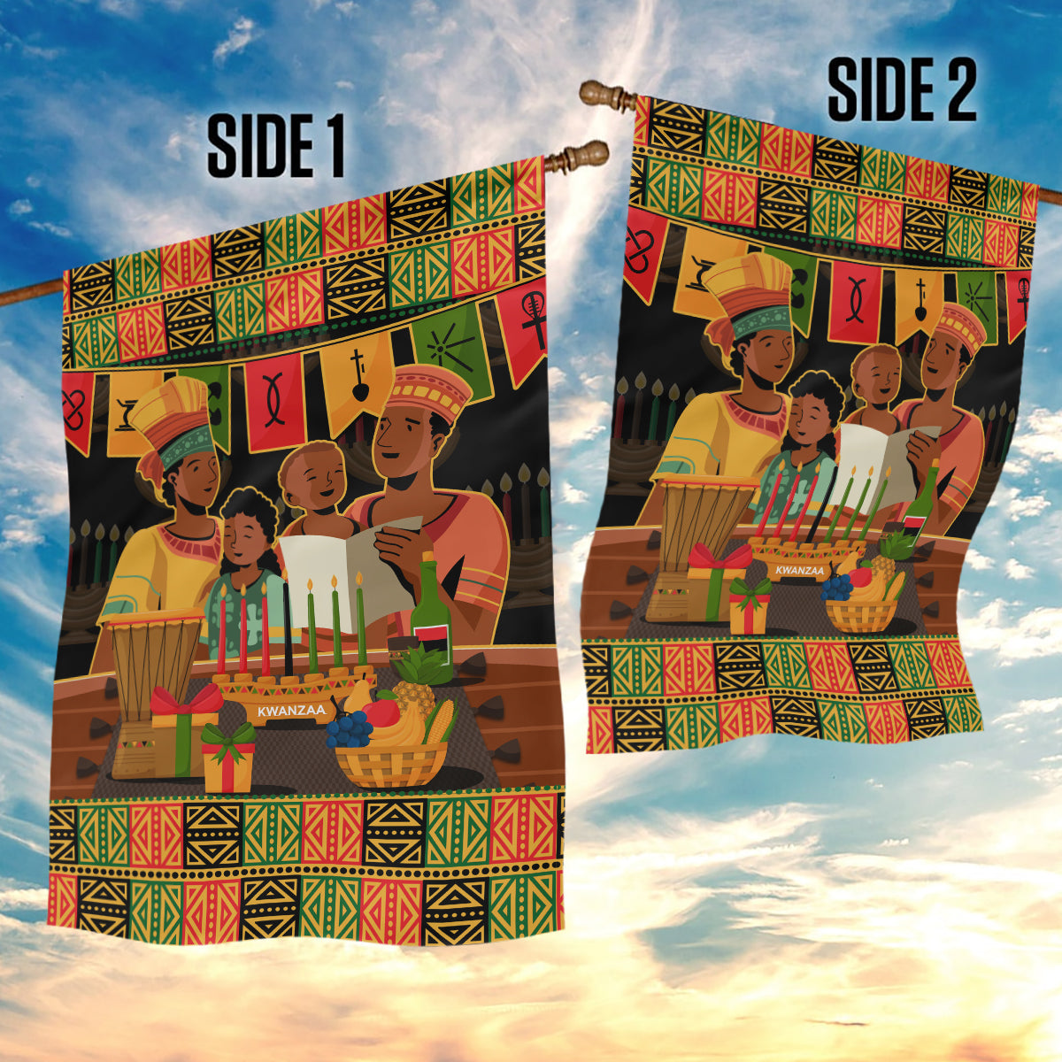 Happy Kwanzaa Garden Flag African-American Culture Celebration - Wonder Print Shop