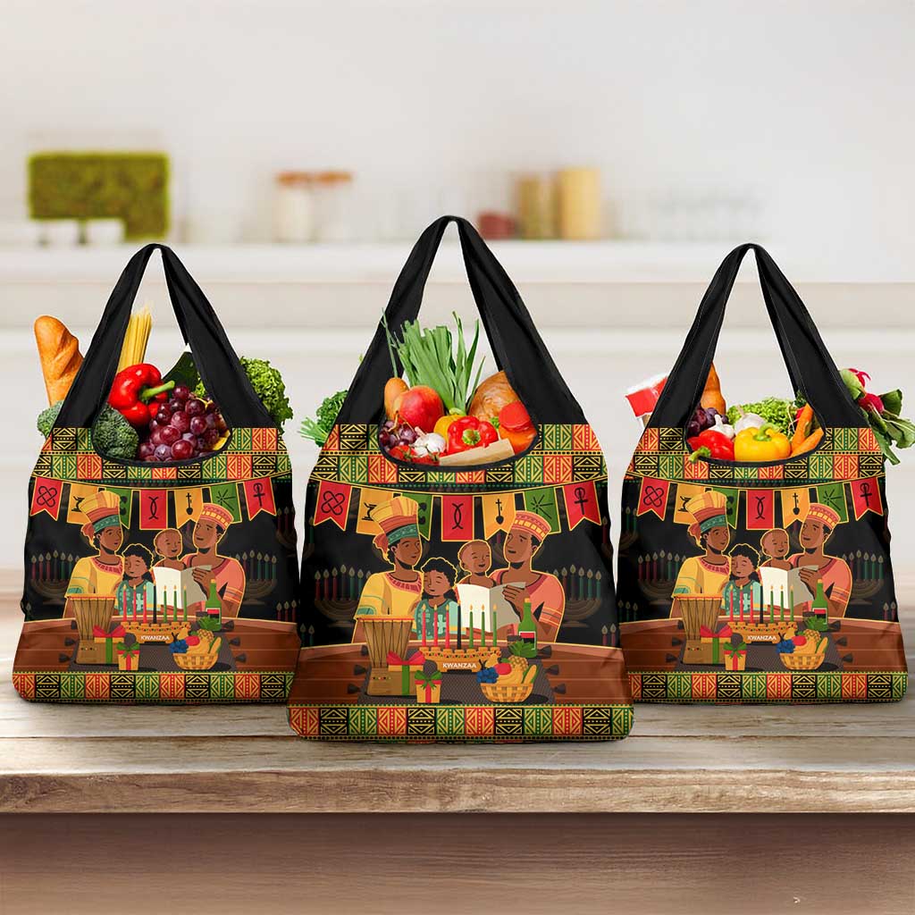 Happy Kwanzza Grocery Bag African-American Culture Celebration