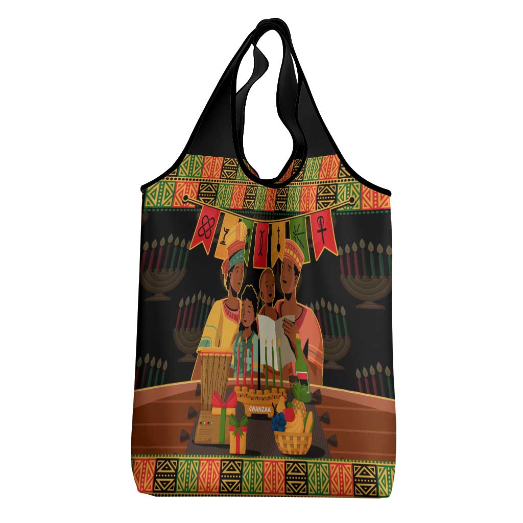 Happy Kwanzza Grocery Bag African-American Culture Celebration