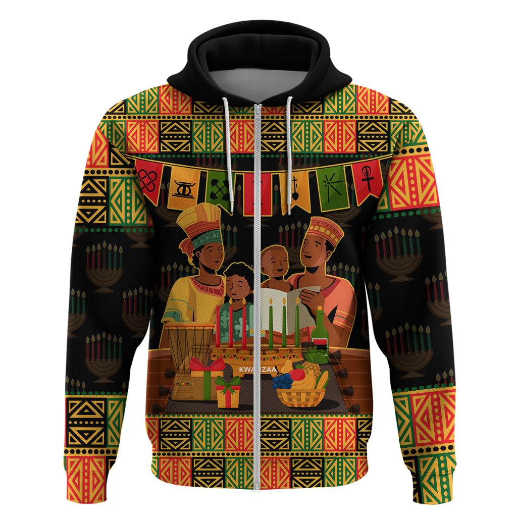 Happy Kwanzaa Hoodie African-American Culture Celebration - Wonder Print Shop