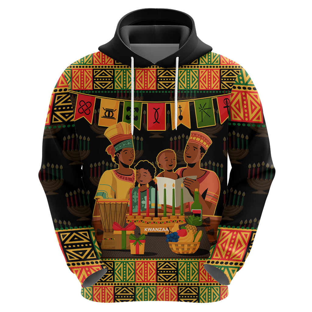 Happy Kwanzaa Hoodie African-American Culture Celebration - Wonder Print Shop