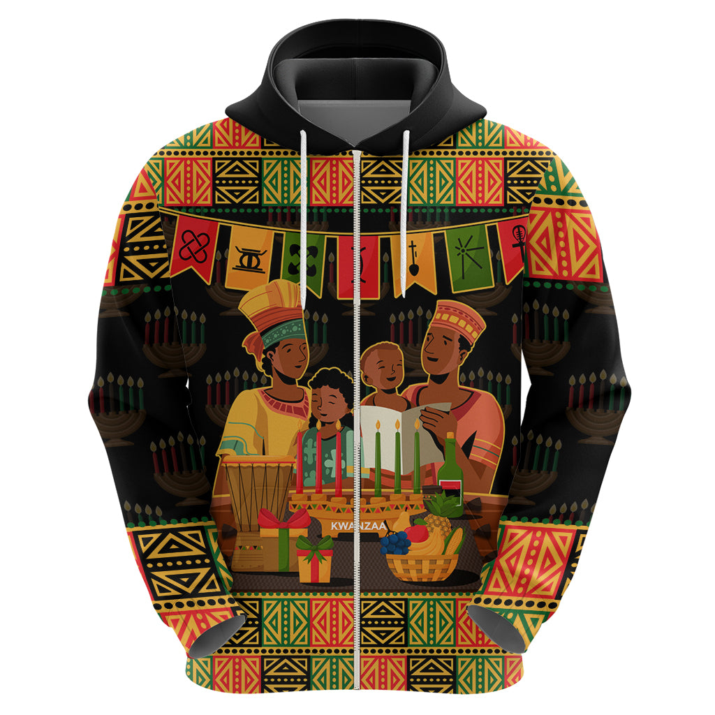 Happy Kwanzaa Hoodie African-American Culture Celebration - Wonder Print Shop