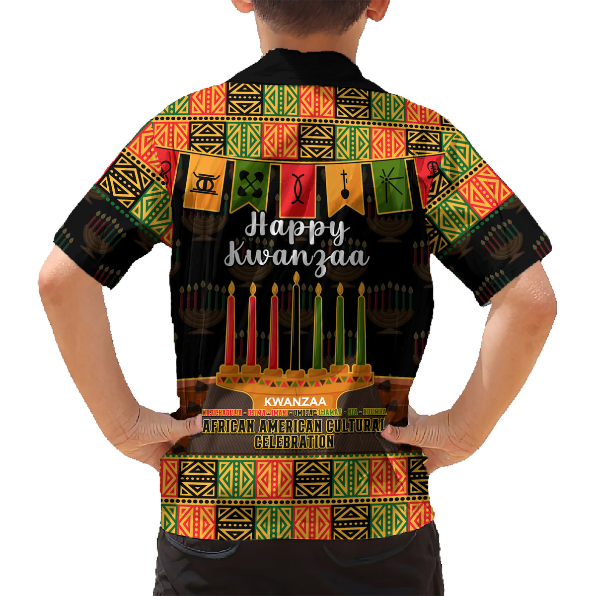 Happy Kwanzaa Kid Hawaiian Shirt African-American Culture Celebration - Wonder Print Shop