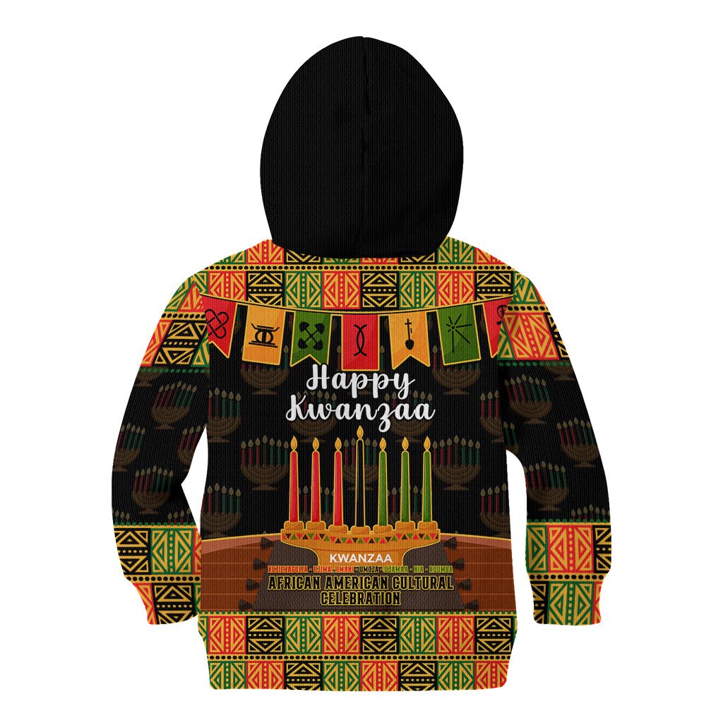 Happy Kwanzaa Kid Hoodie African-American Culture Celebration - Wonder Print Shop