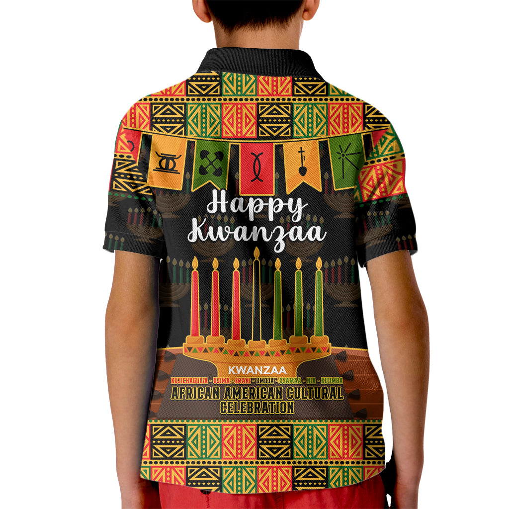 Happy Kwanzaa Kid Polo Shirt African-American Culture Celebration - Wonder Print Shop