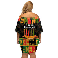 Happy Kwanzaa Off Shoulder Short Dress African-American Culture Celebration - Wonder Print Shop