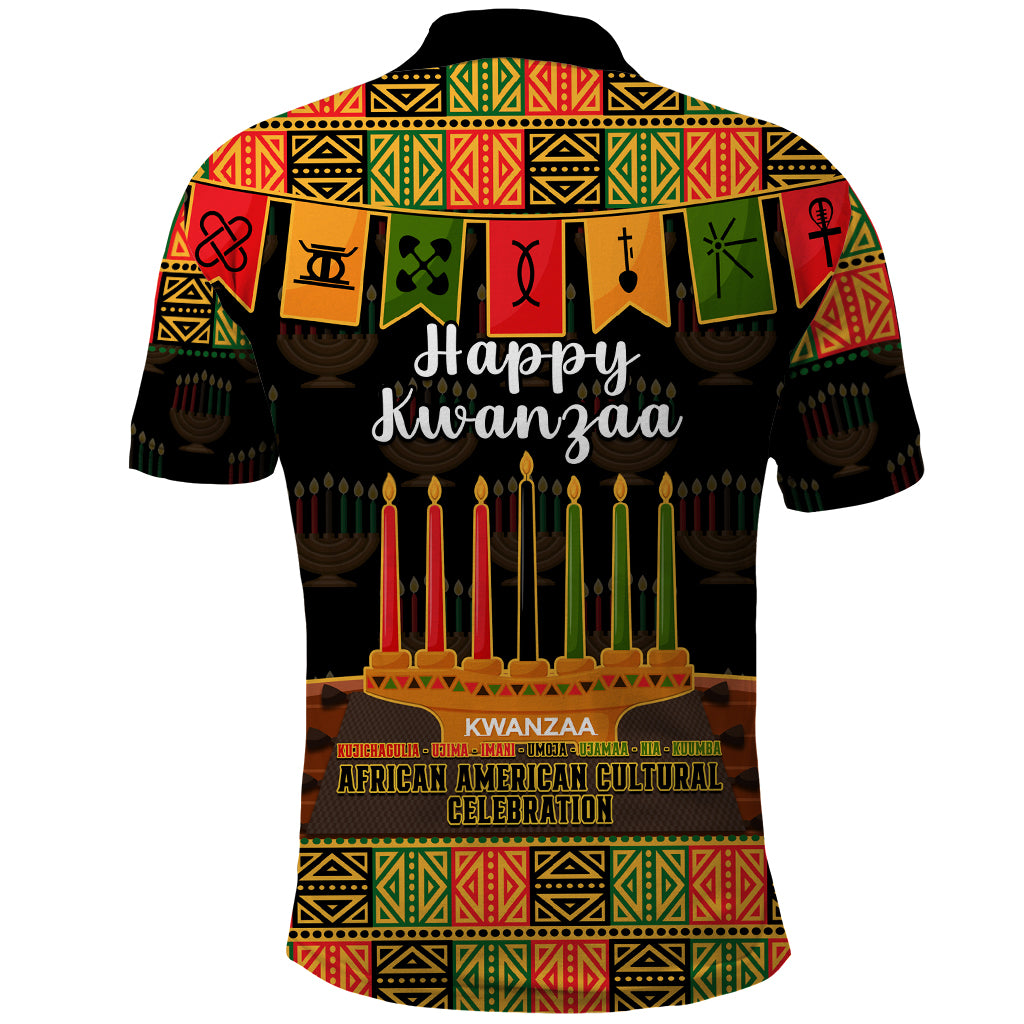 Happy Kwanzaa Polo Shirt African-American Culture Celebration - Wonder Print Shop