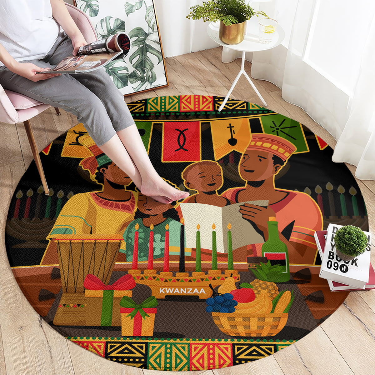happy-kwanzza-round-carpet-african-american-culture-celebration