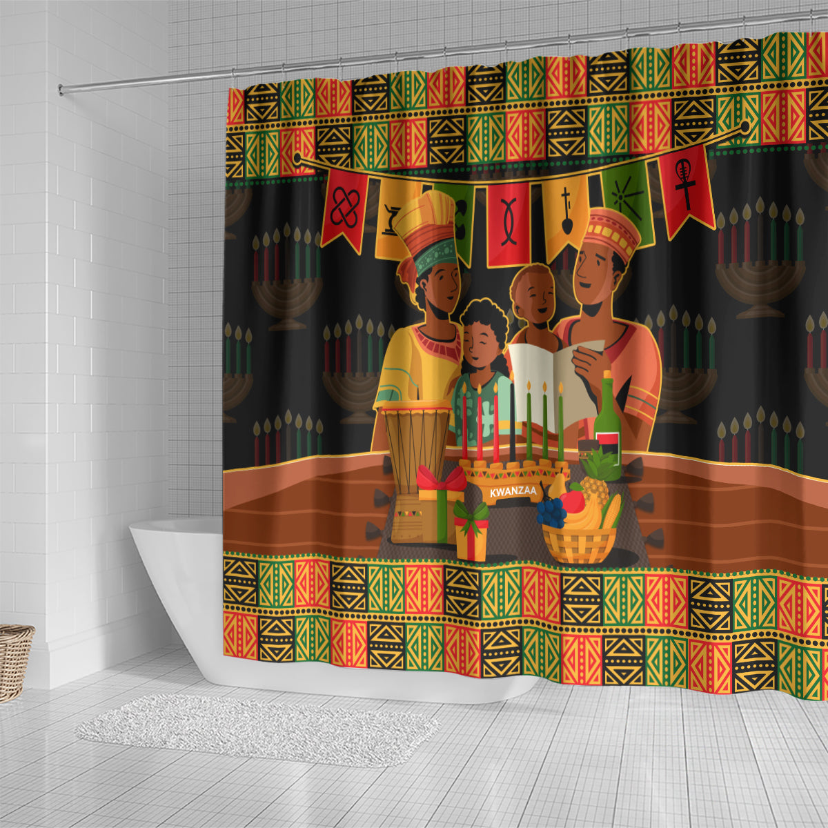 happy-kwanzza-shower-curtain-african-american-culture-celebration