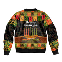 Happy Kwanzaa Sleeve Zip Bomber Jacket African-American Culture Celebration - Wonder Print Shop