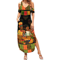 Happy Kwanzaa Summer Maxi Dress African-American Culture Celebration - Wonder Print Shop