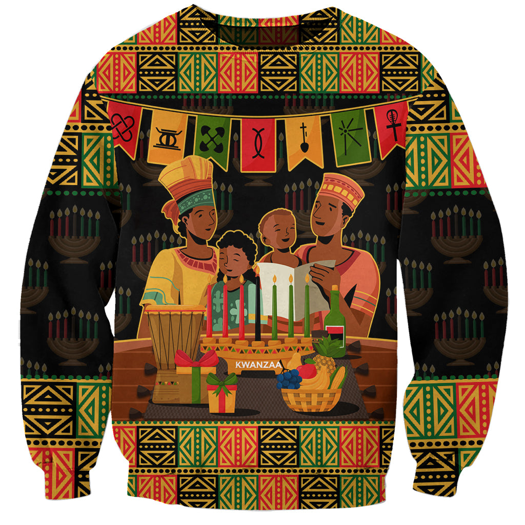 Happy Kwanzaa Sweatshirt African-American Culture Celebration - Wonder Print Shop