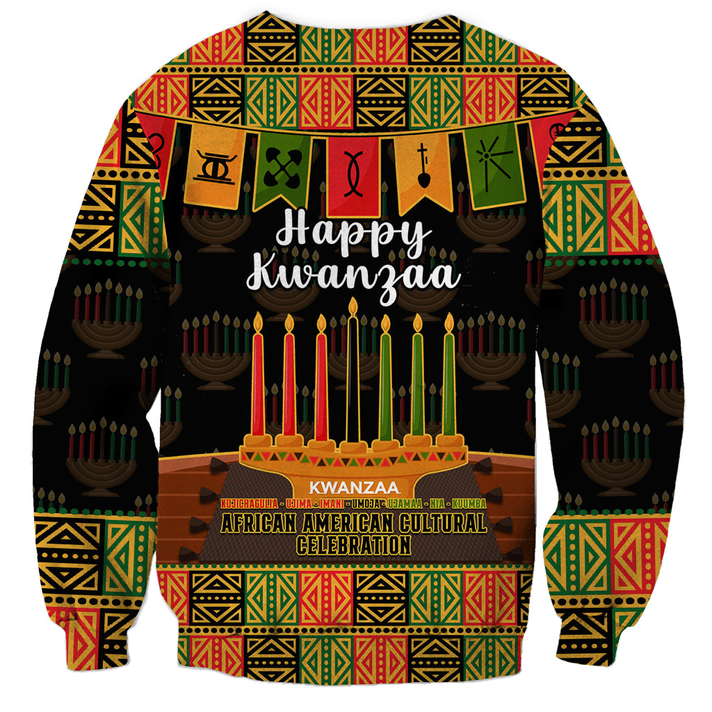 Happy Kwanzaa Sweatshirt African-American Culture Celebration - Wonder Print Shop