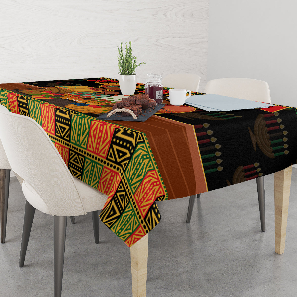 Happy Kwanzaa Tablecloth African-American Culture Celebration - Wonder Print Shop