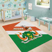 Niger Republic Day Area Rug Coat Of Arms With Dama Gazelle - Wonder Print Shop
