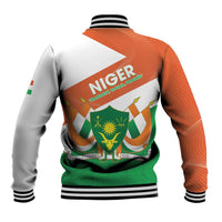 Niger Republic Day Baseball Jacket Coat Of Arms With Dama Gazelle - Wonder Print Shop