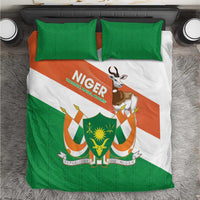 Niger Republic Day Bedding Set Coat Of Arms With Dama Gazelle - Wonder Print Shop