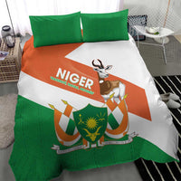 Niger Republic Day Bedding Set Coat Of Arms With Dama Gazelle - Wonder Print Shop