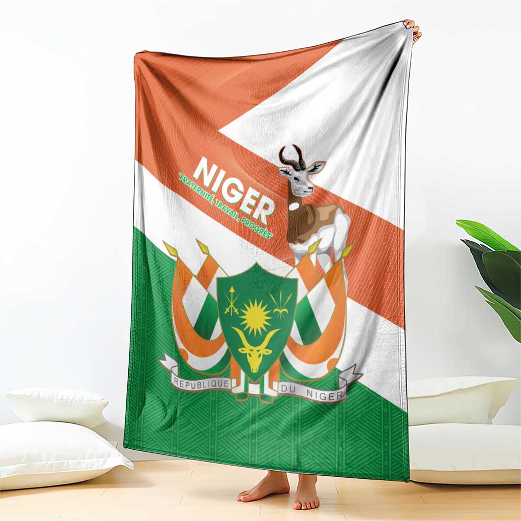 Niger Republic Day Blanket Coat Of Arms With Dama Gazelle
