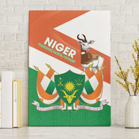Niger Republic Day Canvas Wall Art Coat Of Arms With Dama Gazelle - Wonder Print Shop
