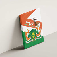Niger Republic Day Canvas Wall Art Coat Of Arms With Dama Gazelle - Wonder Print Shop