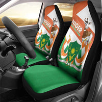 Niger Republic Day Car Seat Cover Coat Of Arms With Dama Gazelle - Wonder Print Shop
