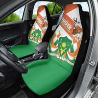 Niger Republic Day Car Seat Cover Coat Of Arms With Dama Gazelle - Wonder Print Shop