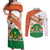 Niger Republic Day Couples Matching Off Shoulder Maxi Dress and Long Sleeve Button Shirt Coat Of Arms With Dama Gazelle - Wonder Print Shop