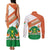 Niger Republic Day Couples Matching Tank Maxi Dress and Long Sleeve Button Shirt Coat Of Arms With Dama Gazelle - Wonder Print Shop