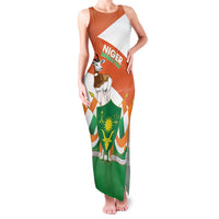 Niger Republic Day Family Matching Tank Maxi Dress and Hawaiian Shirt Coat Of Arms With Dama Gazelle - Wonder Print Shop