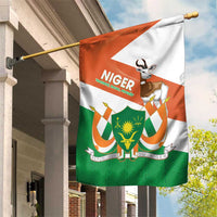 Niger Republic Day Garden Flag Coat Of Arms With Dama Gazelle - Wonder Print Shop