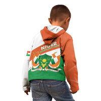 Niger Republic Day Kid Hoodie Coat Of Arms With Dama Gazelle - Wonder Print Shop