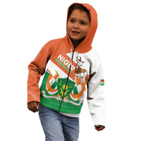 Niger Republic Day Kid Hoodie Coat Of Arms With Dama Gazelle - Wonder Print Shop