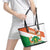 Niger Republic Day Leather Tote Bag Coat Of Arms With Dama Gazelle - Wonder Print Shop