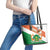Niger Republic Day Leather Tote Bag Coat Of Arms With Dama Gazelle - Wonder Print Shop