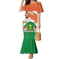 Niger Republic Day Mermaid Dress Coat Of Arms With Dama Gazelle - Wonder Print Shop