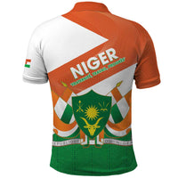 Niger Republic Day Polo Shirt Coat Of Arms With Dama Gazelle - Wonder Print Shop
