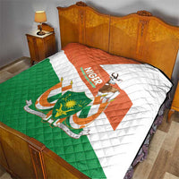 Niger Republic Day Quilt Coat Of Arms With Dama Gazelle - Wonder Print Shop