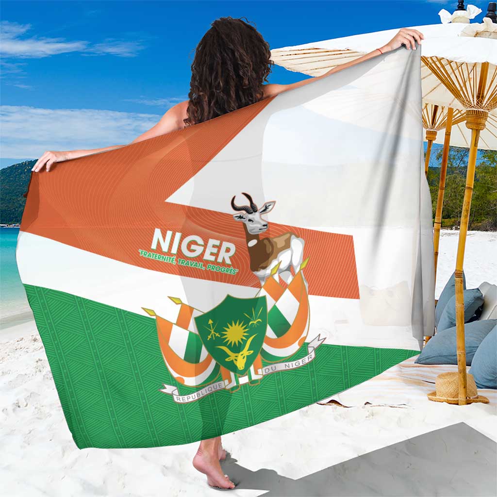 Niger Republic Day Sarong Coat Of Arms With Dama Gazelle - Wonder Print Shop