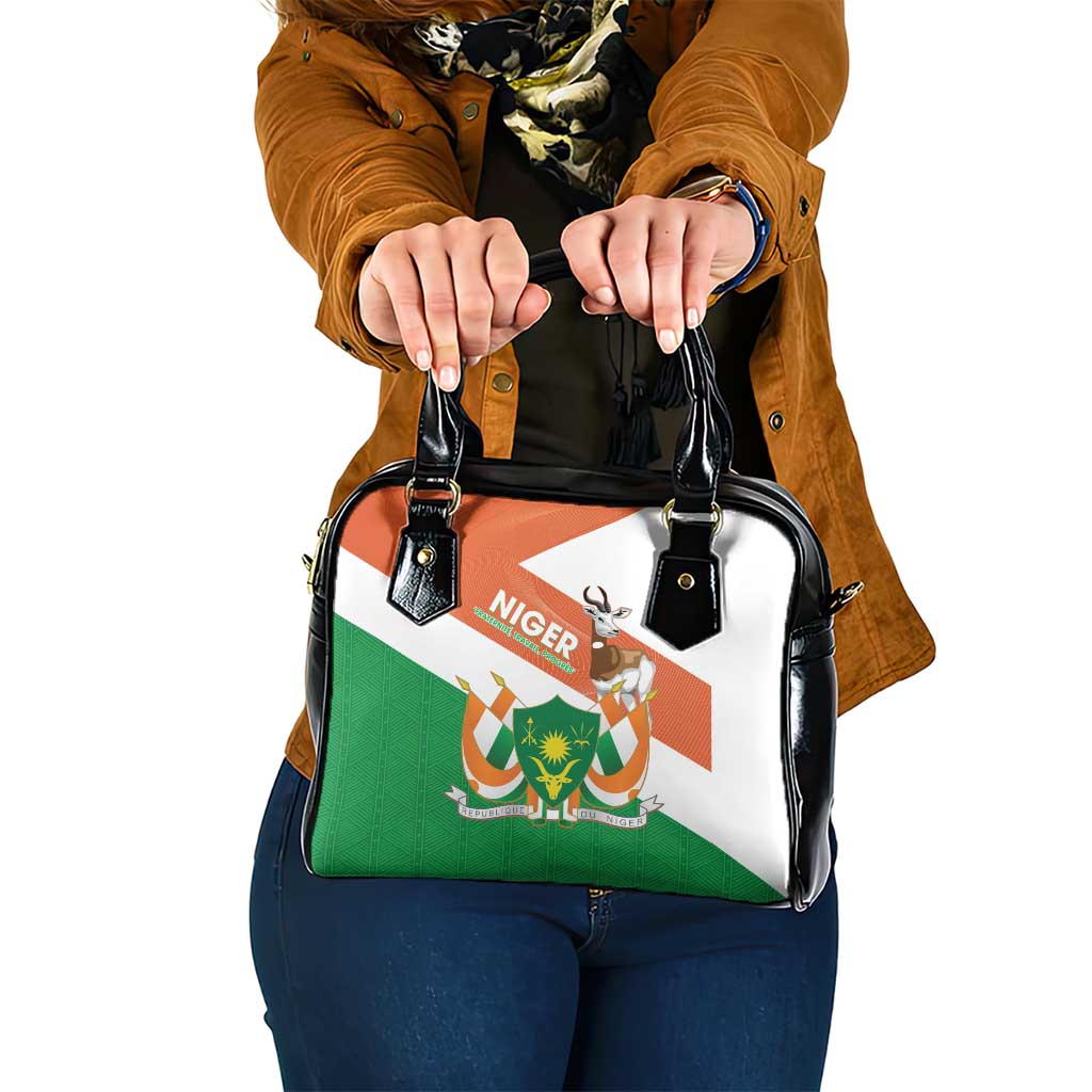 Niger Republic Day Shoulder Handbag Coat Of Arms With Dama Gazelle