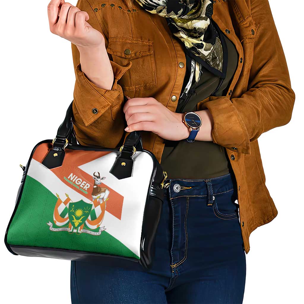 Niger Republic Day Shoulder Handbag Coat Of Arms With Dama Gazelle