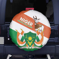Niger Republic Day Spare Tire Cover Coat Of Arms With Dama Gazelle - Wonder Print Shop