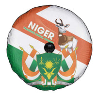 Niger Republic Day Spare Tire Cover Coat Of Arms With Dama Gazelle - Wonder Print Shop