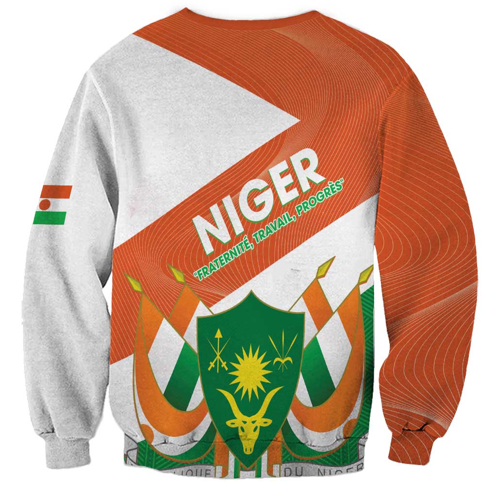 Niger Republic Day Sweatshirt Coat Of Arms With Dama Gazelle - Wonder Print Shop