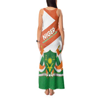 Niger Republic Day Tank Maxi Dress Coat Of Arms With Dama Gazelle - Wonder Print Shop