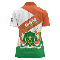 Niger Republic Day Women Polo Shirt Coat Of Arms With Dama Gazelle - Wonder Print Shop