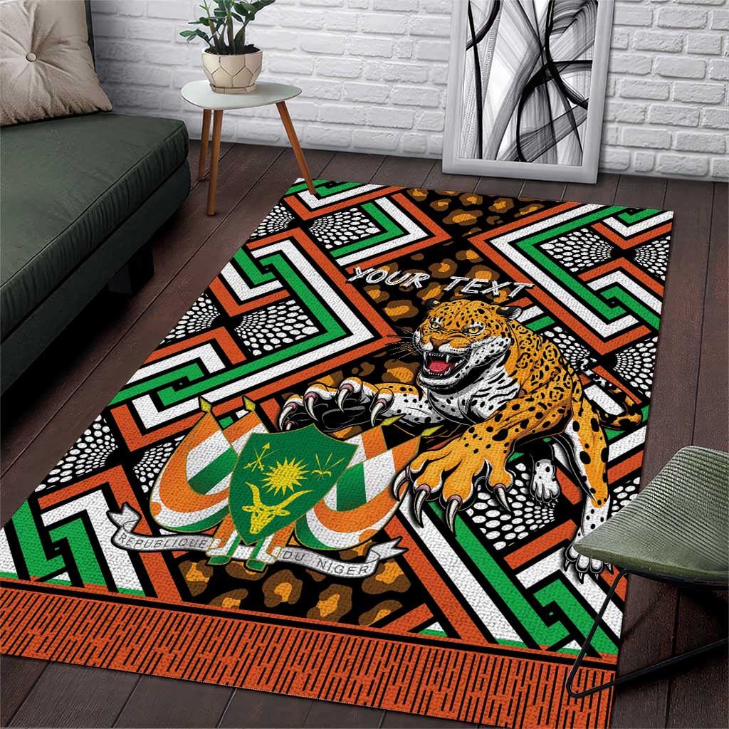 Personalized Niger Area Rug Leopard Ankara African Pattern - Wonder Print Shop