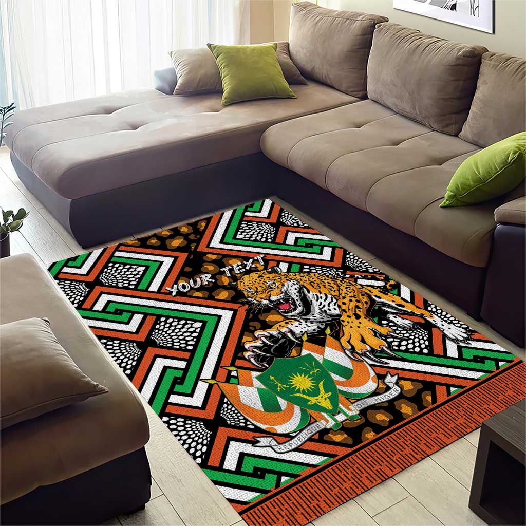 Personalized Niger Area Rug Leopard Ankara African Pattern - Wonder Print Shop