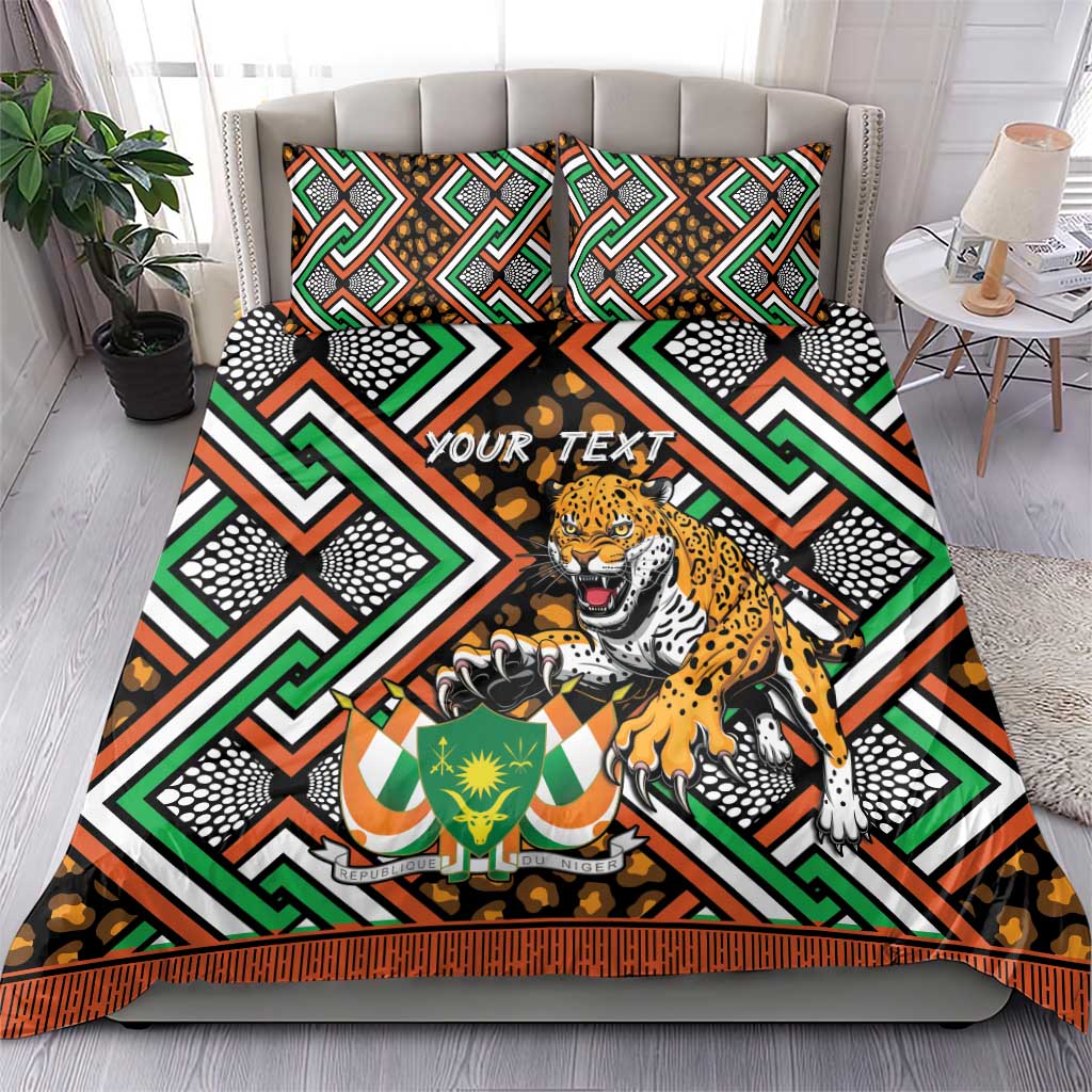 Personalized Niger Bedding Set Leopard Ankara African Pattern - Wonder Print Shop
